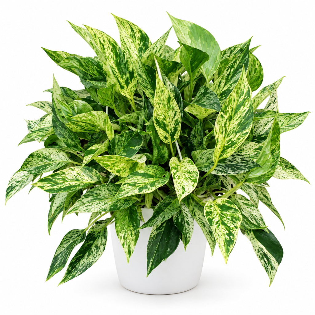 Marble Princess Scindapsus in White